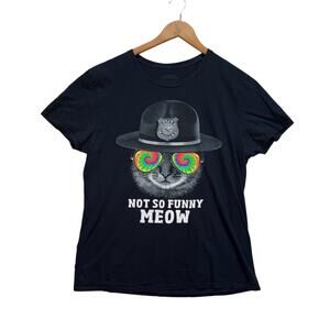 Not So Funny Meow Is It Funny Super Troopers 3 Cat Cult Movie Men's T-Shirt L